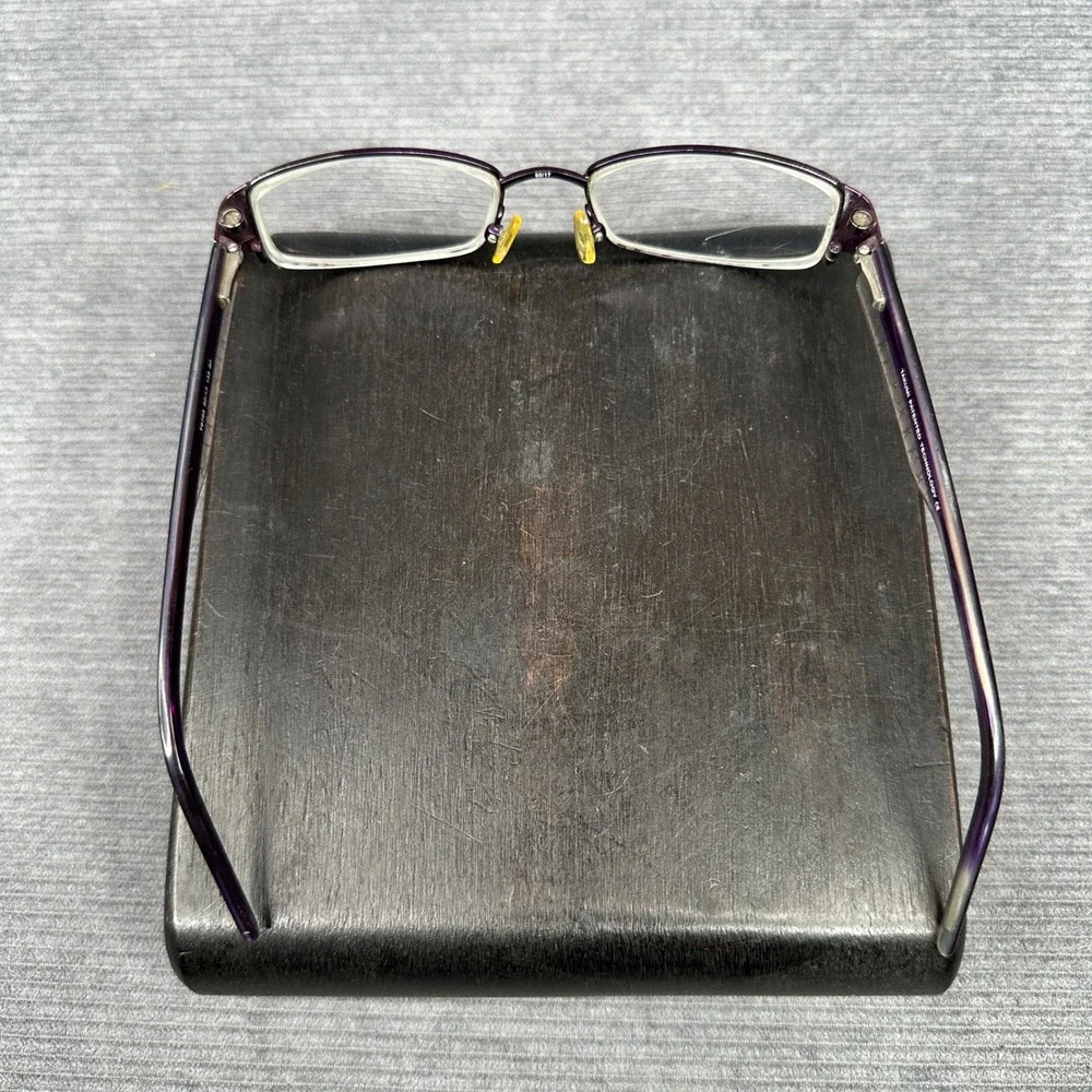 Takumi T9795 Purple Rectangular Y2K Eyeglasses Frames 50/17 135 Patented Tech